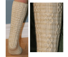 Rib and Braid Socks