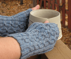 Pebbled Pathway Fingerless Mitts