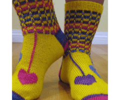 Hippie Heart Socks