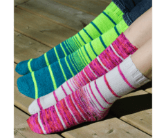 Stripe Central Socks